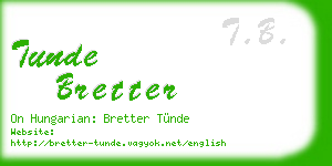 tunde bretter business card