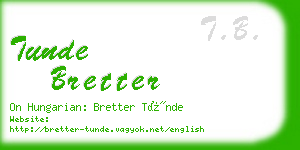 tunde bretter business card